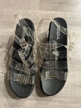 SODA | Women’s Clear Gladiator Sandals